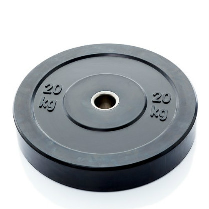 Muscle Power Bumper Plate 20 kg Ø 50 mm zwart MP807 MP80720KG